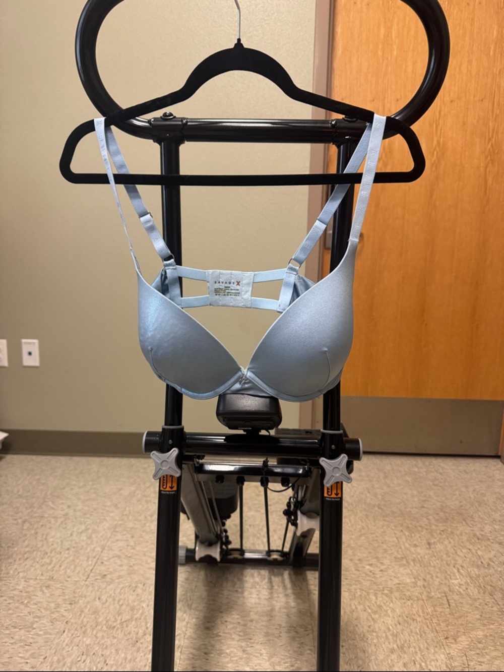 Light Blue Padded Bra with Strappy Back by Savage Fenty